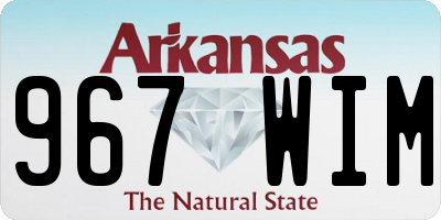 AR license plate 967WIM