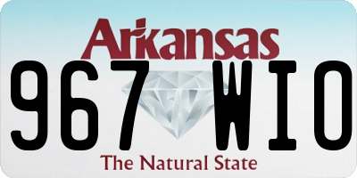 AR license plate 967WIO