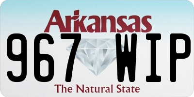 AR license plate 967WIP