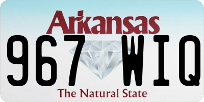 AR license plate 967WIQ