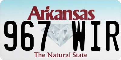 AR license plate 967WIR
