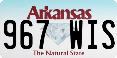 AR license plate 967WIS