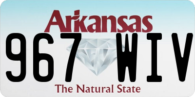 AR license plate 967WIV