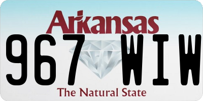 AR license plate 967WIW