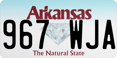 AR license plate 967WJA