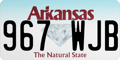 AR license plate 967WJB