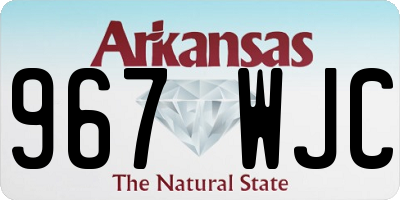 AR license plate 967WJC