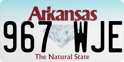 AR license plate 967WJE