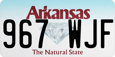 AR license plate 967WJF