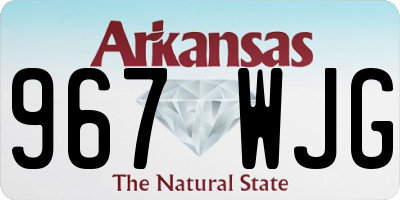 AR license plate 967WJG