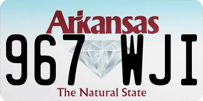 AR license plate 967WJI