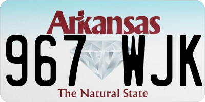 AR license plate 967WJK