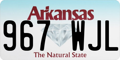 AR license plate 967WJL