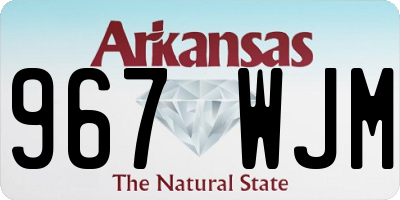 AR license plate 967WJM