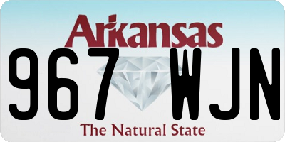AR license plate 967WJN