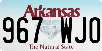 AR license plate 967WJO