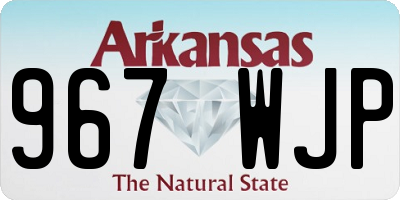 AR license plate 967WJP