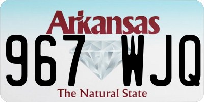 AR license plate 967WJQ