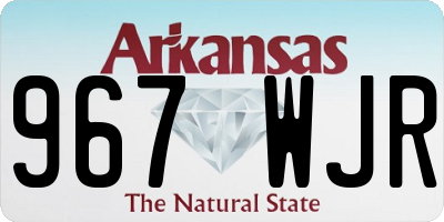 AR license plate 967WJR