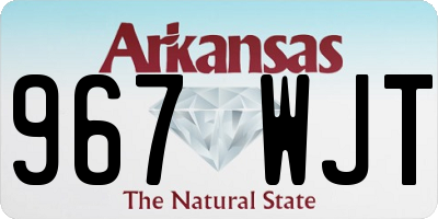 AR license plate 967WJT