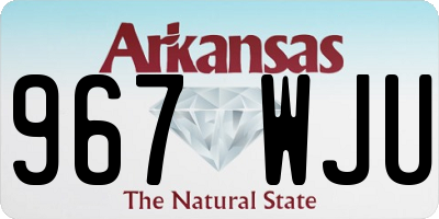 AR license plate 967WJU