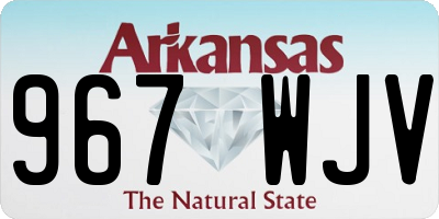 AR license plate 967WJV