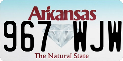 AR license plate 967WJW