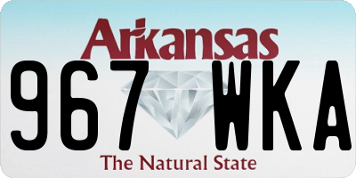 AR license plate 967WKA