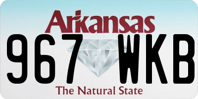 AR license plate 967WKB