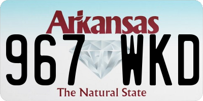 AR license plate 967WKD
