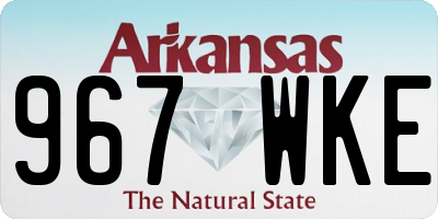 AR license plate 967WKE