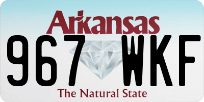 AR license plate 967WKF