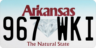 AR license plate 967WKI