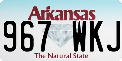 AR license plate 967WKJ
