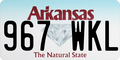 AR license plate 967WKL