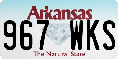 AR license plate 967WKS