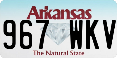 AR license plate 967WKV