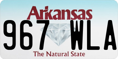 AR license plate 967WLA