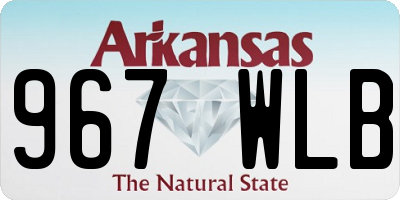 AR license plate 967WLB