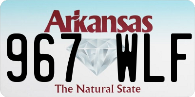 AR license plate 967WLF