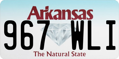 AR license plate 967WLI