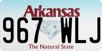 AR license plate 967WLJ