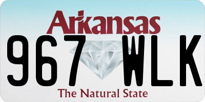 AR license plate 967WLK