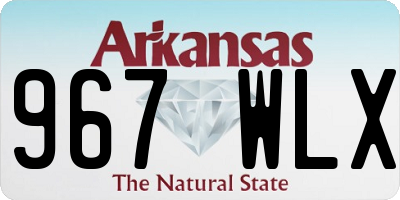 AR license plate 967WLX