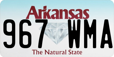 AR license plate 967WMA