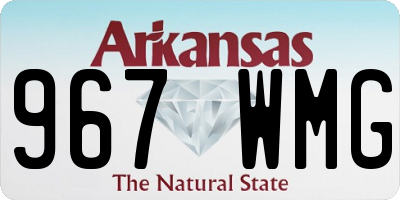 AR license plate 967WMG