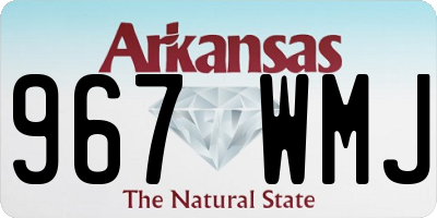 AR license plate 967WMJ
