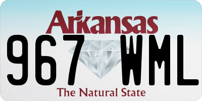 AR license plate 967WML