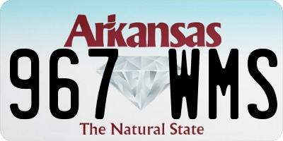 AR license plate 967WMS