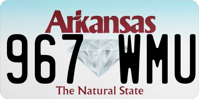 AR license plate 967WMU